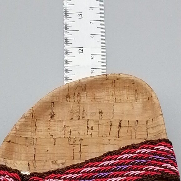 Lisa Vicky Womens Platform Ankle Strap Sandal Multicolor Hook Loop Wedge 9M - Picture 5 of 9